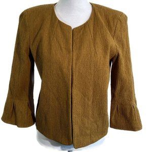 LOFT Mustard 3/4 Flare Sleeve Blazer Jacket Size Medium